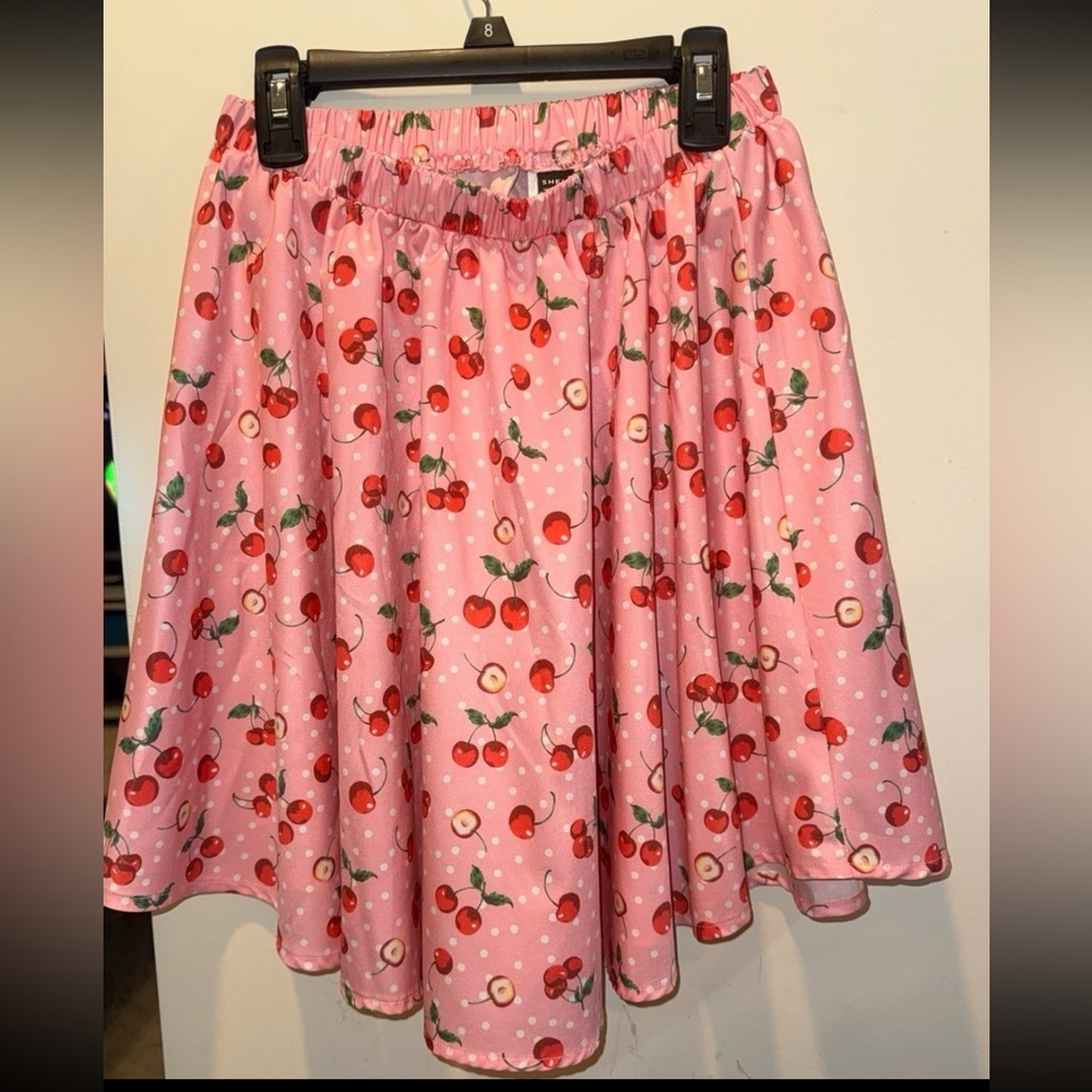 SHEIN Pink Cherry Print 2 Piece Set - Picture 4 of 5